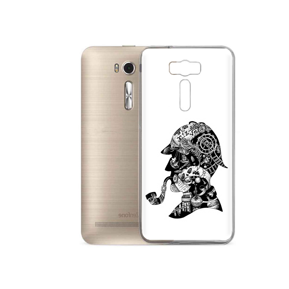 

Чехол MyPads Tocco для Asus ZenFone 2 Laser (ZE500KL) мужчина с трубкой абстракция, Прозрачный, Tocco