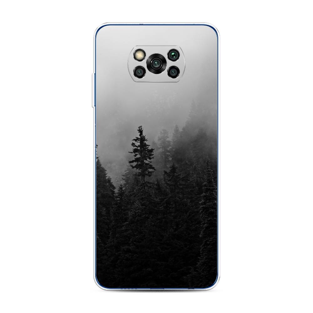 

Чехол на Poco X3/Poco X3 Pro "Туманный лес", Серый;черный, 39250-2