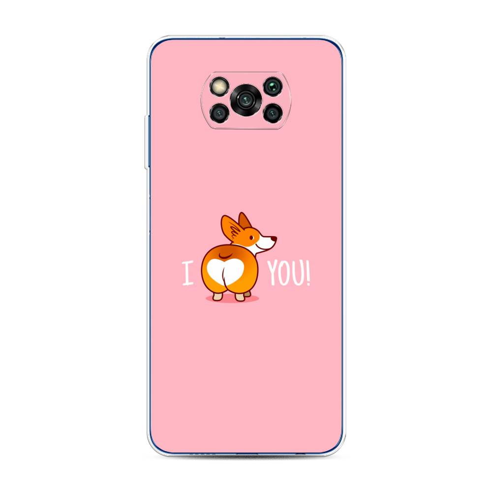 

Чехол на Poco X3/Poco X3 Pro "Корги I love you", Розовый;коричневый;белый, 39250-1