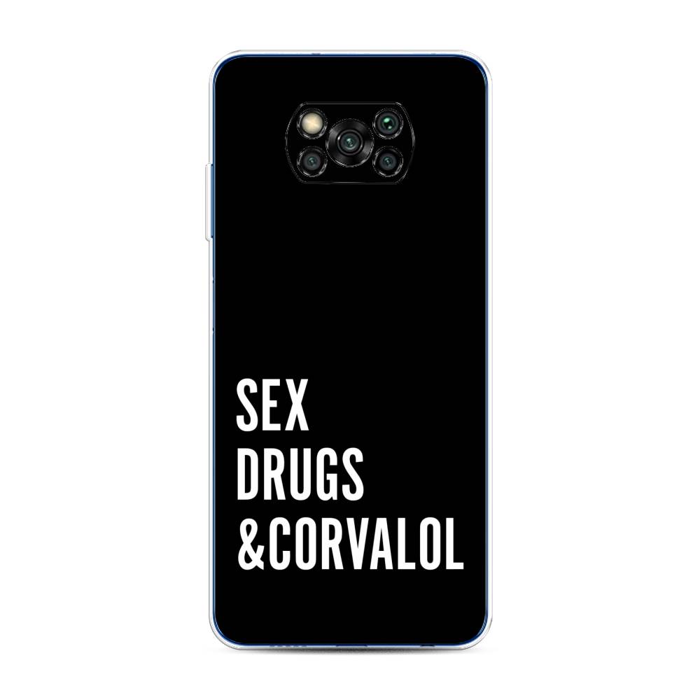 

Чехол на Poco X3/Poco X3 Pro "Corvalol", Черный;серый;белый, 39250-6