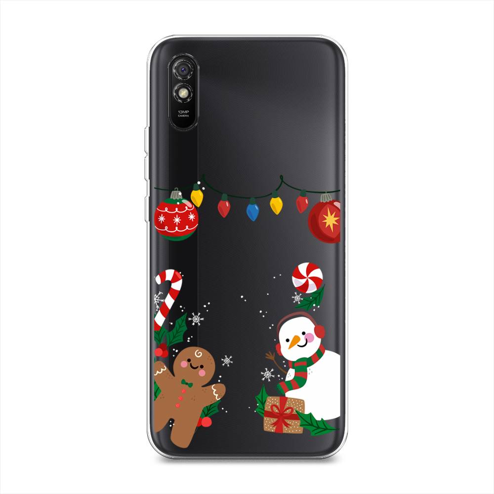 

Чехол для Xiaomi Redmi 9A "Новогоднее настроение", Коричневый;красный;зеленый, 38950-5