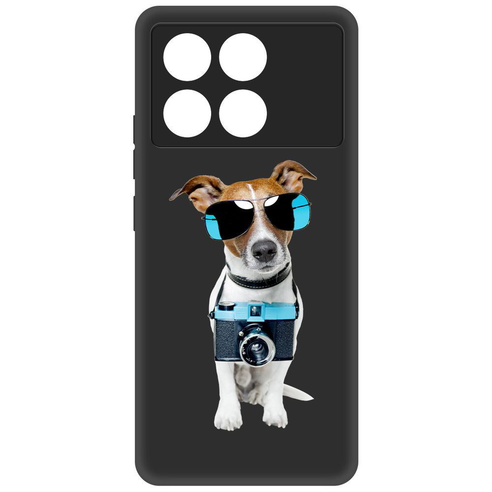 

Чехол-накладка Krutoff Soft Case Пес-турист для Poco X6 Pro черный