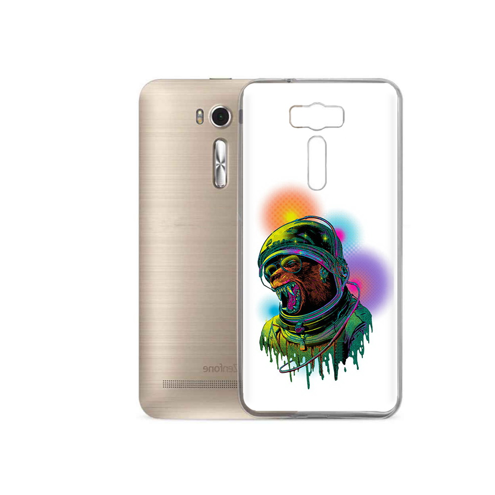 

Чехол MyPads Tocco для Asus ZenFone 2 Laser (ZE500KL) медведь космонавт, Прозрачный, Tocco