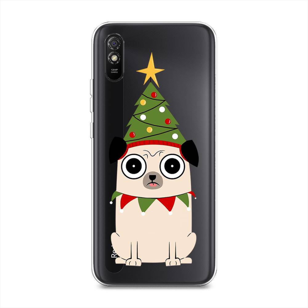 

Чехол для Xiaomi Redmi 9A "Собачка с ёлочкой", Бежевый;красный;зеленый, 38950-1