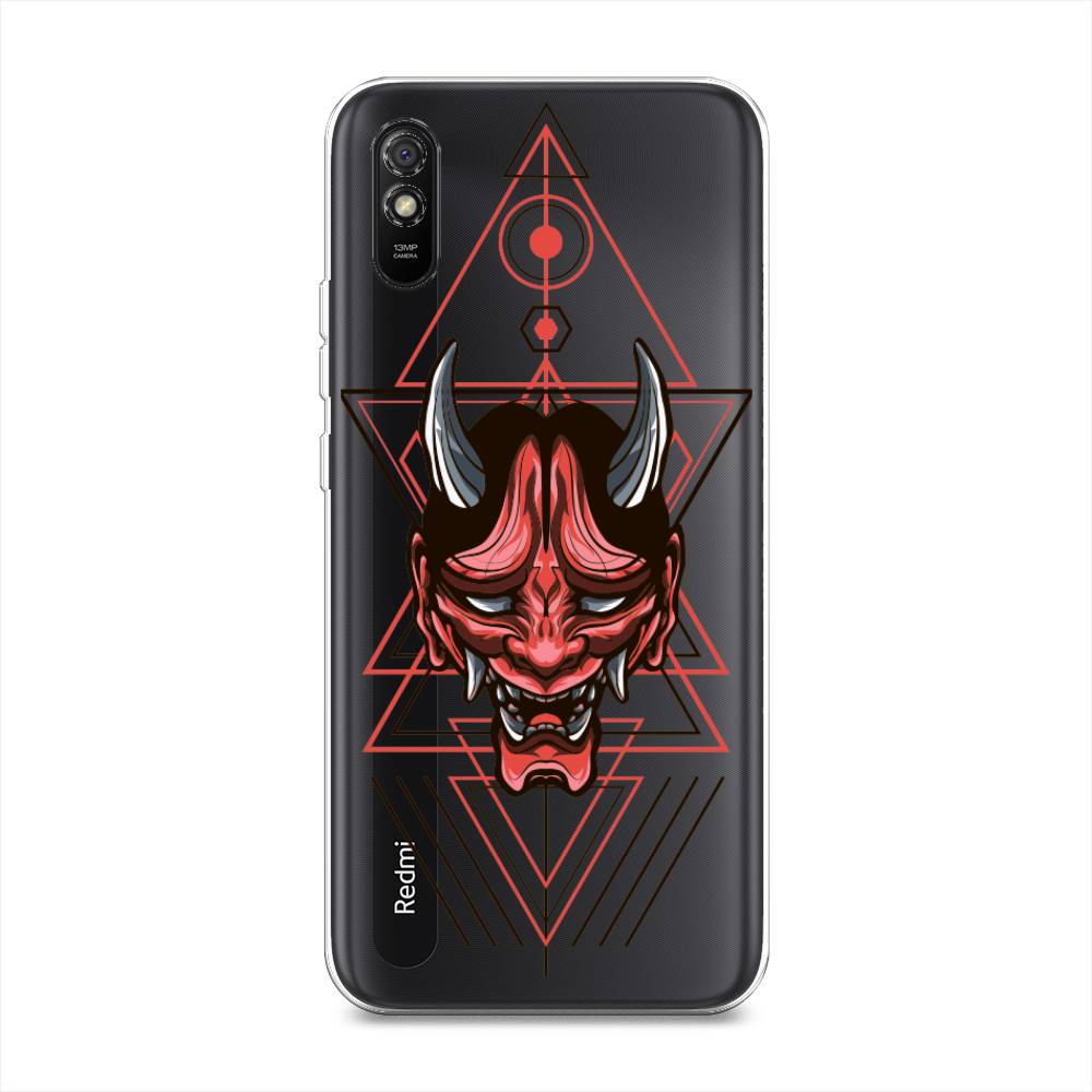 

Чехол для Xiaomi Redmi 9A "Hanya Oni mask", Серый;красный;черный, 38950-4