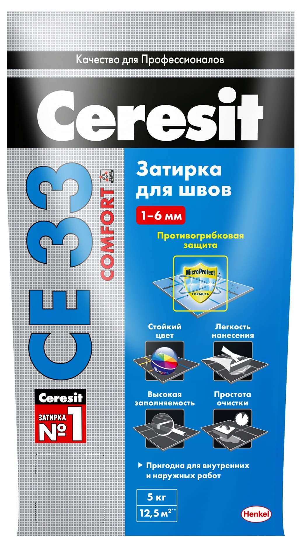 

Затирка цементная Ceresit СЕ33 жасмин 5 кг, Бежевый
