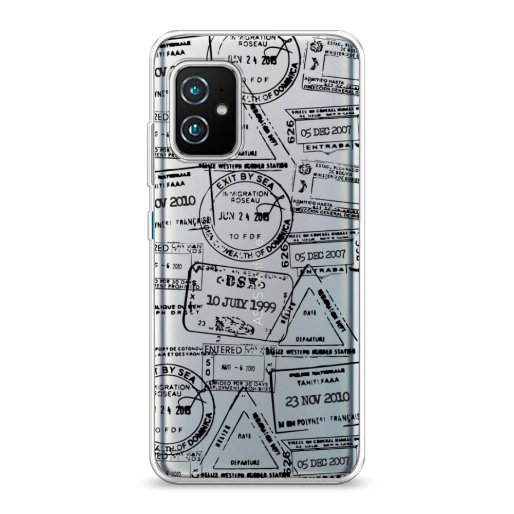 

Чехол Case Place 44450-2 для Asus Zenfone 8 "Visa stamps 2", 44450-2