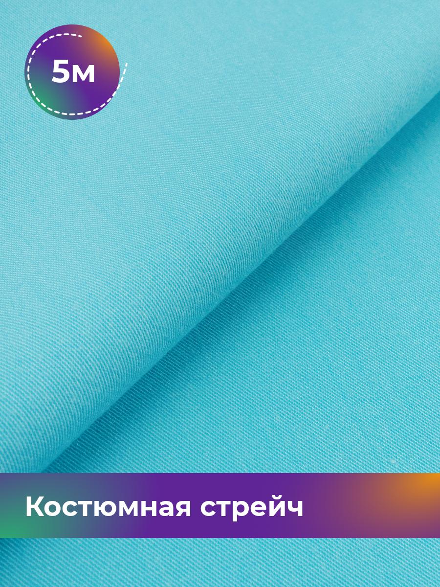 

Ткань Костюмная стрейч Сутинг Shilla, отрез 5 м * 150 см, голубой 078, 17433998