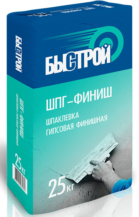 

Шпаклевка гипсовая ШПГ БЫСТРОЙ Финиш 25кг, Белый