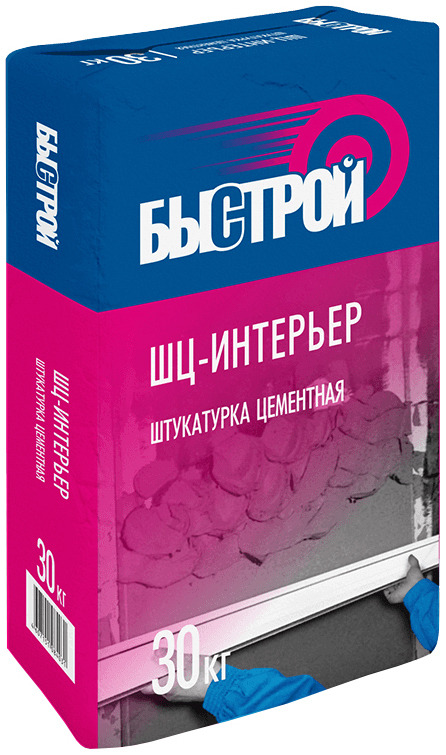 

Штукатурка цементная Быстрой ШЦ-Интерьер 30 кг, Серый