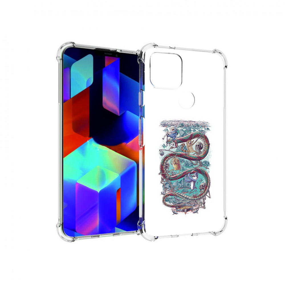 

Чехол MyPads Tocco для Google Pixel 5 время приключений страшилка, Прозрачный, Tocco