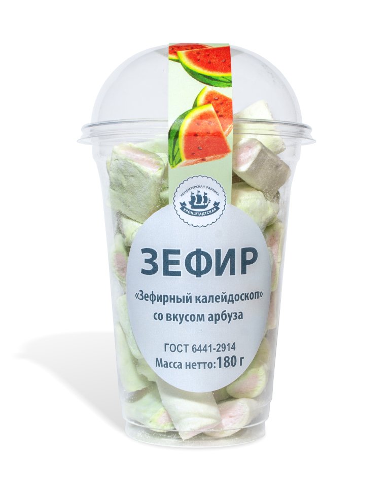

Зефирный Кронштадтская КФ калейдоскоп 180 г Арбуз, 2 шт