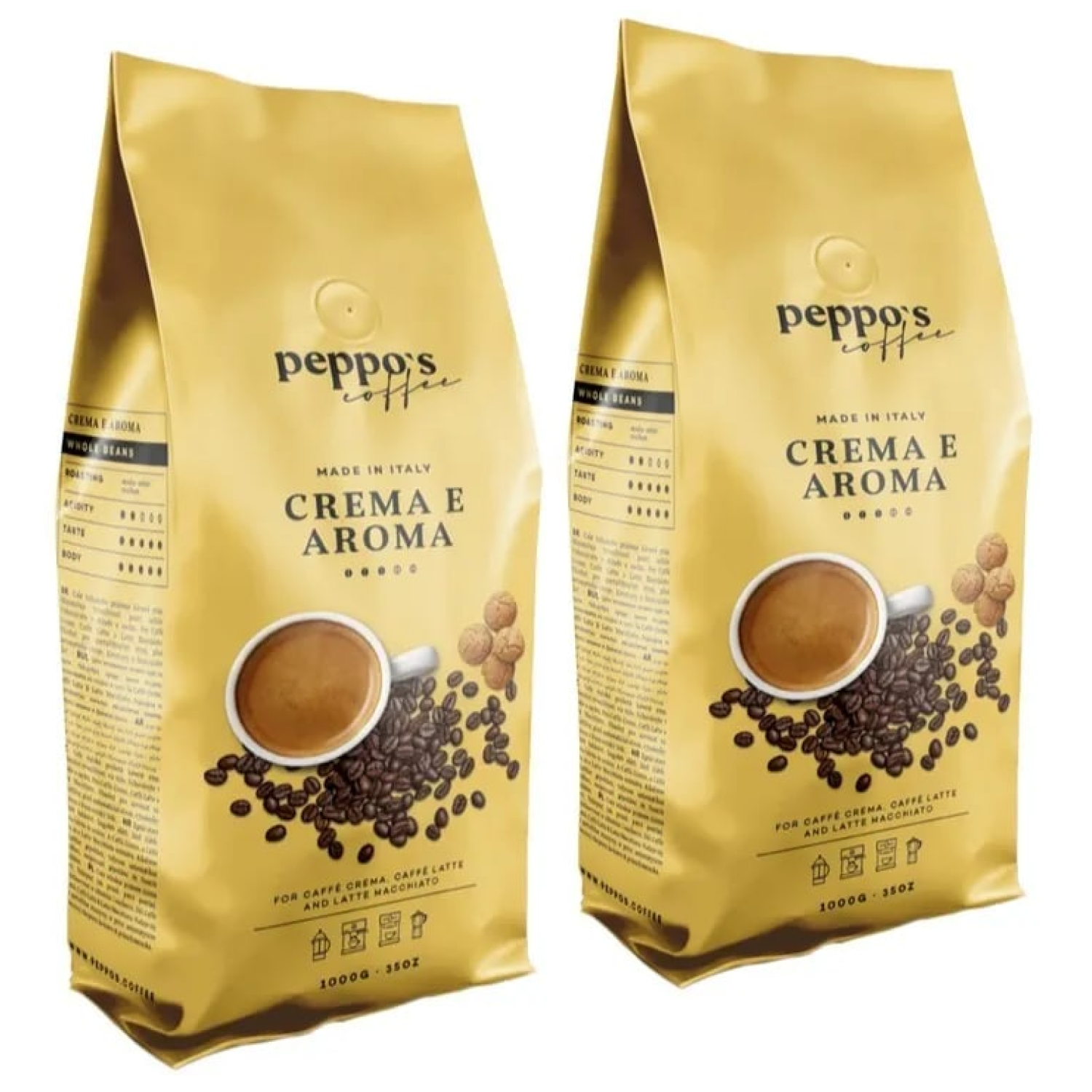 Кофе в зернах Peppo's Crema e Aroma, 2 кг