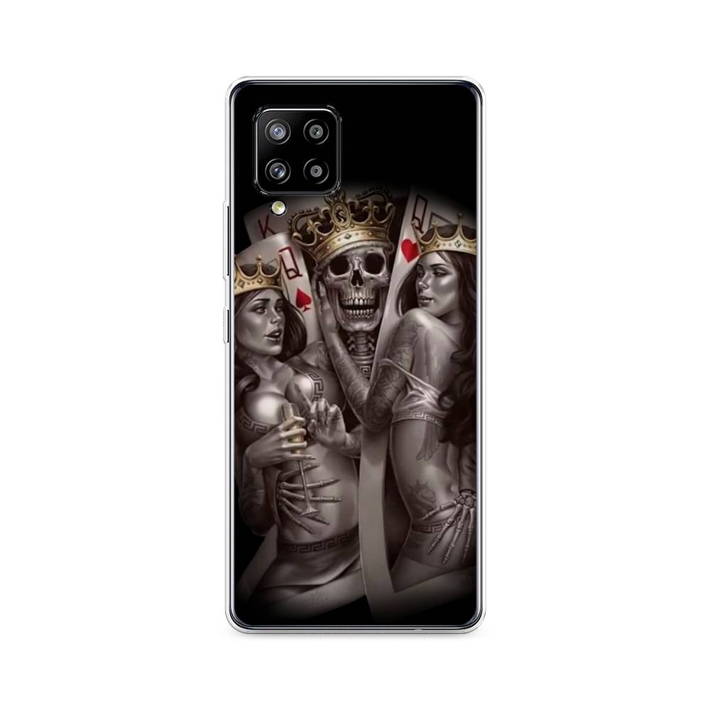 

Чехол на Samsung Galaxy A42 "Карты король и королевы", Серый;желтый, 2101750-6