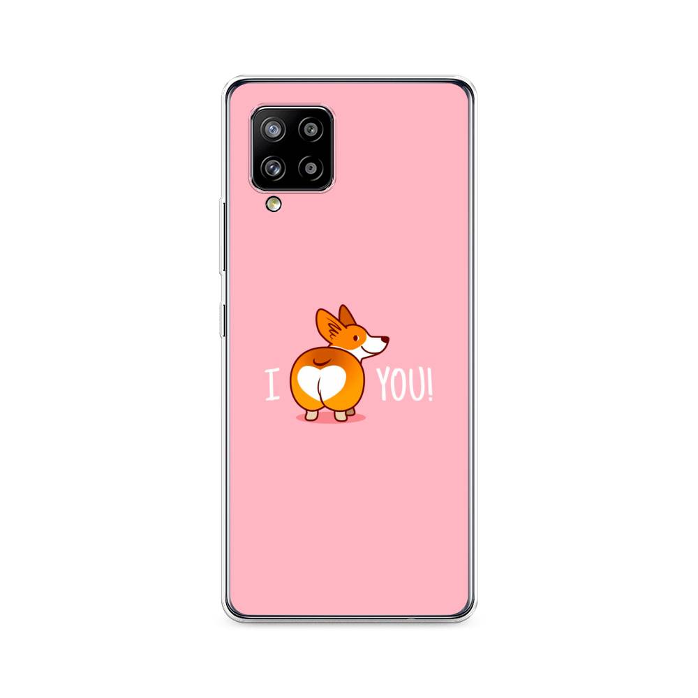 

Чехол на Samsung Galaxy A42 "Корги I love you", Розовый;коричневый;белый, 2101750-1