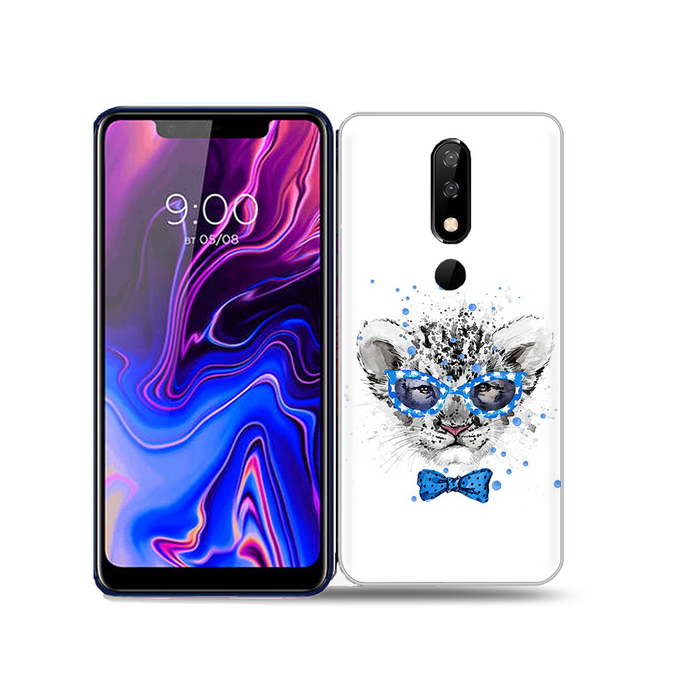 

Чехол MyPads Tocco для BQ 5732L тигренок с бабочкой, Прозрачный, Tocco
