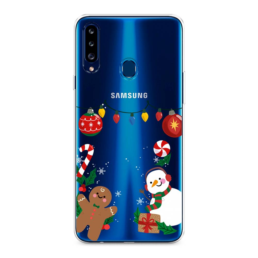 

Чехол на Samsung Galaxy A20s "Новогоднее настроение", Коричневый;красный;зеленый, 2100850-5