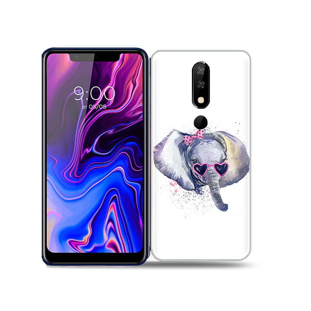 

Чехол MyPads Tocco для BQ 5732L слоник в очках, Прозрачный, Tocco