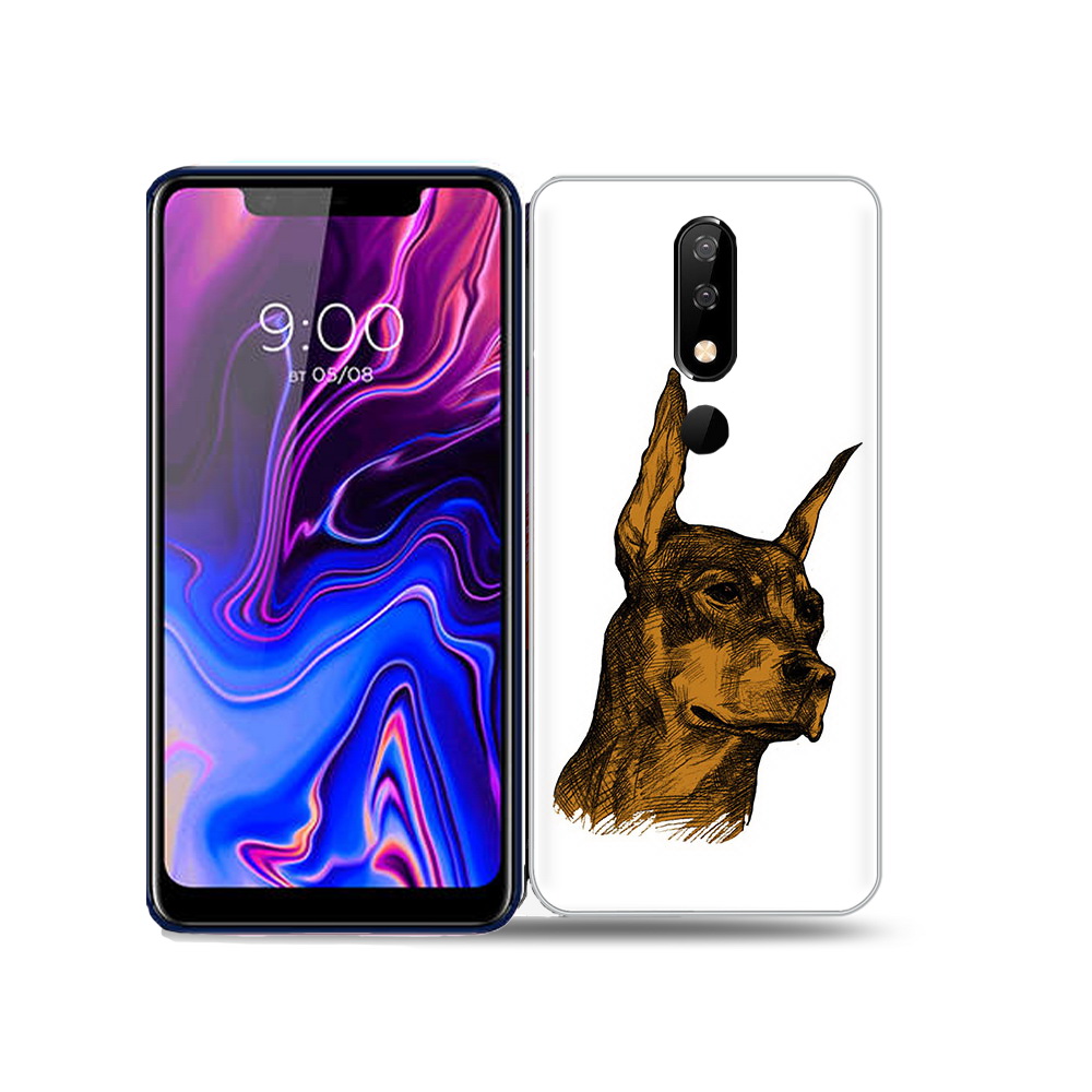 

Чехол MyPads Tocco для BQ 5732L скетч доберман, Прозрачный, Tocco