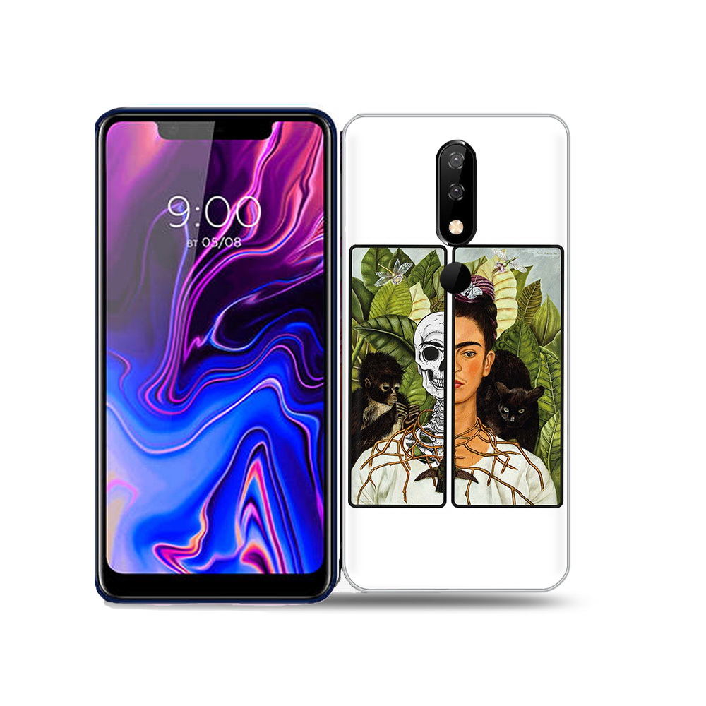 

Чехол MyPads Tocco для BQ 5732L сдвоенная картинка девушка скелет, Прозрачный, Tocco