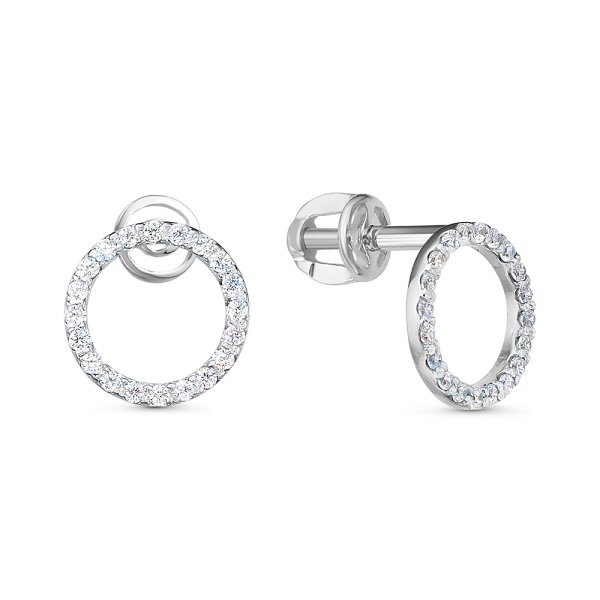 

Серьги из серебра TEO MAORI 8с050807, фианит, 8с050807