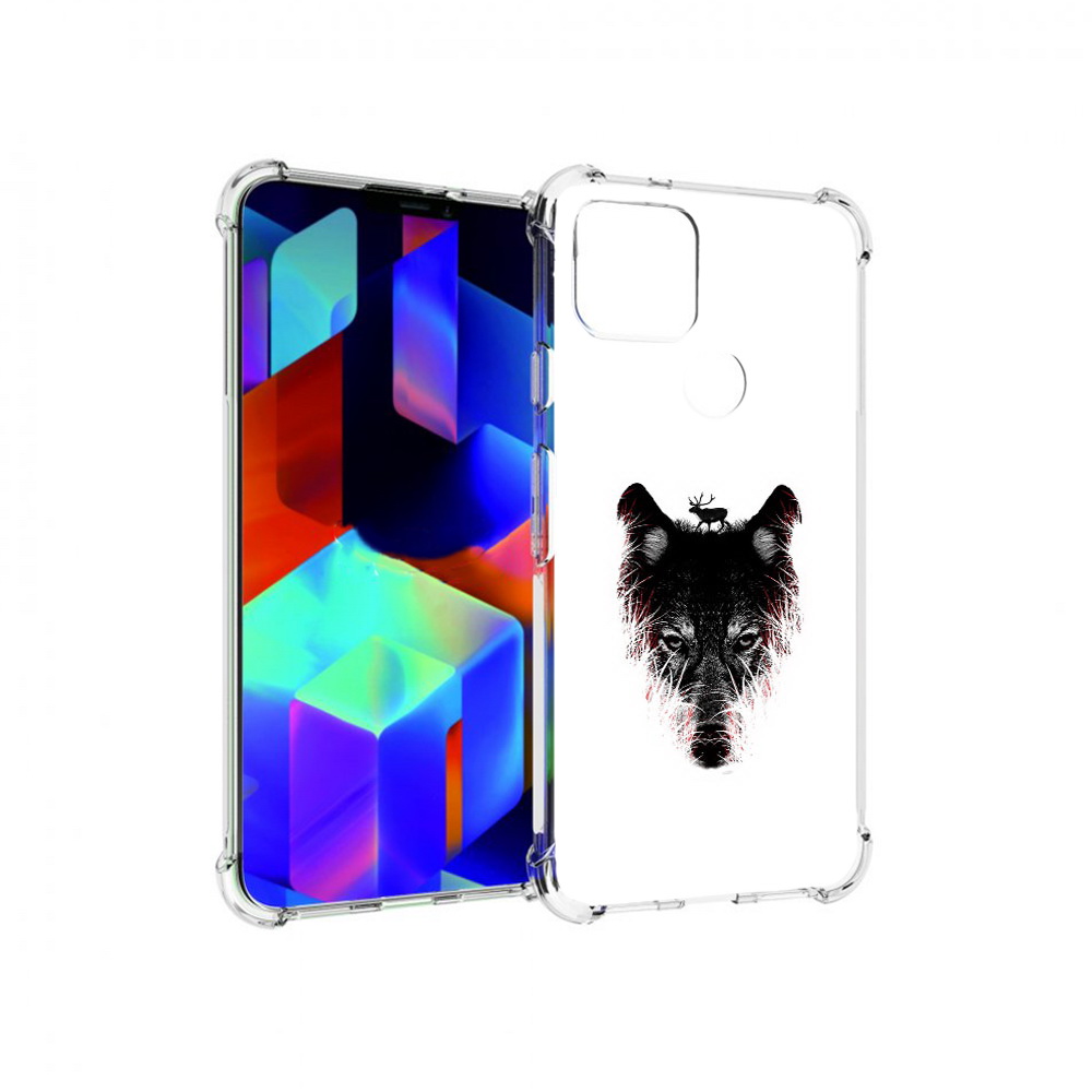 

Чехол MyPads Tocco для Google Pixel 5 волк в траве, Прозрачный, Tocco