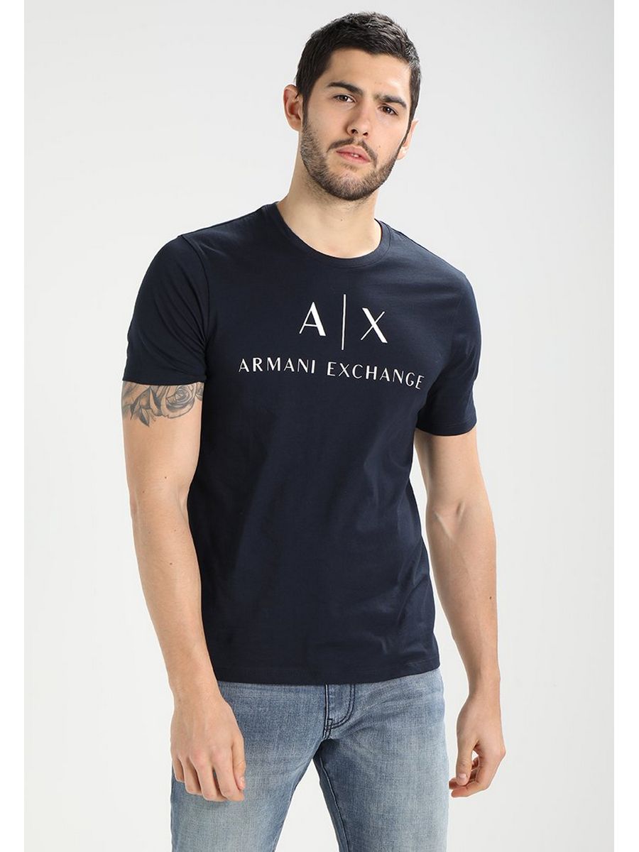 

Футболка мужская Armani Exchange ARC22O00D синяя M, Синий, ARC22O00D