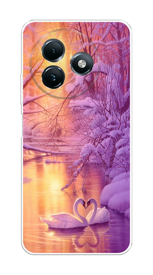 

Чехол на Itel S24 "Зима 1", Фиолетовый;желтый, 3202050-1