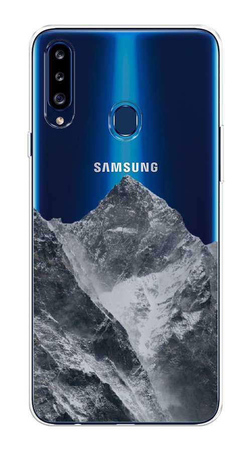 

Чехол на Samsung Galaxy A20s "Горы арт 4", Серый;бежевый, 2100850-2