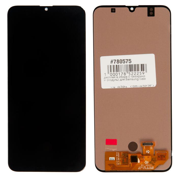 Дисплей в сборе с тачскрином для Samsung Galaxy A30s (SM-A307F) чёрный OLED
