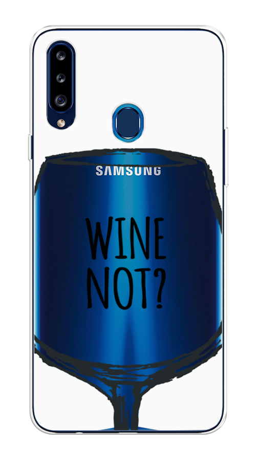 

Чехол на Samsung Galaxy A20s "Wine not white", Белый, 2100850-6
