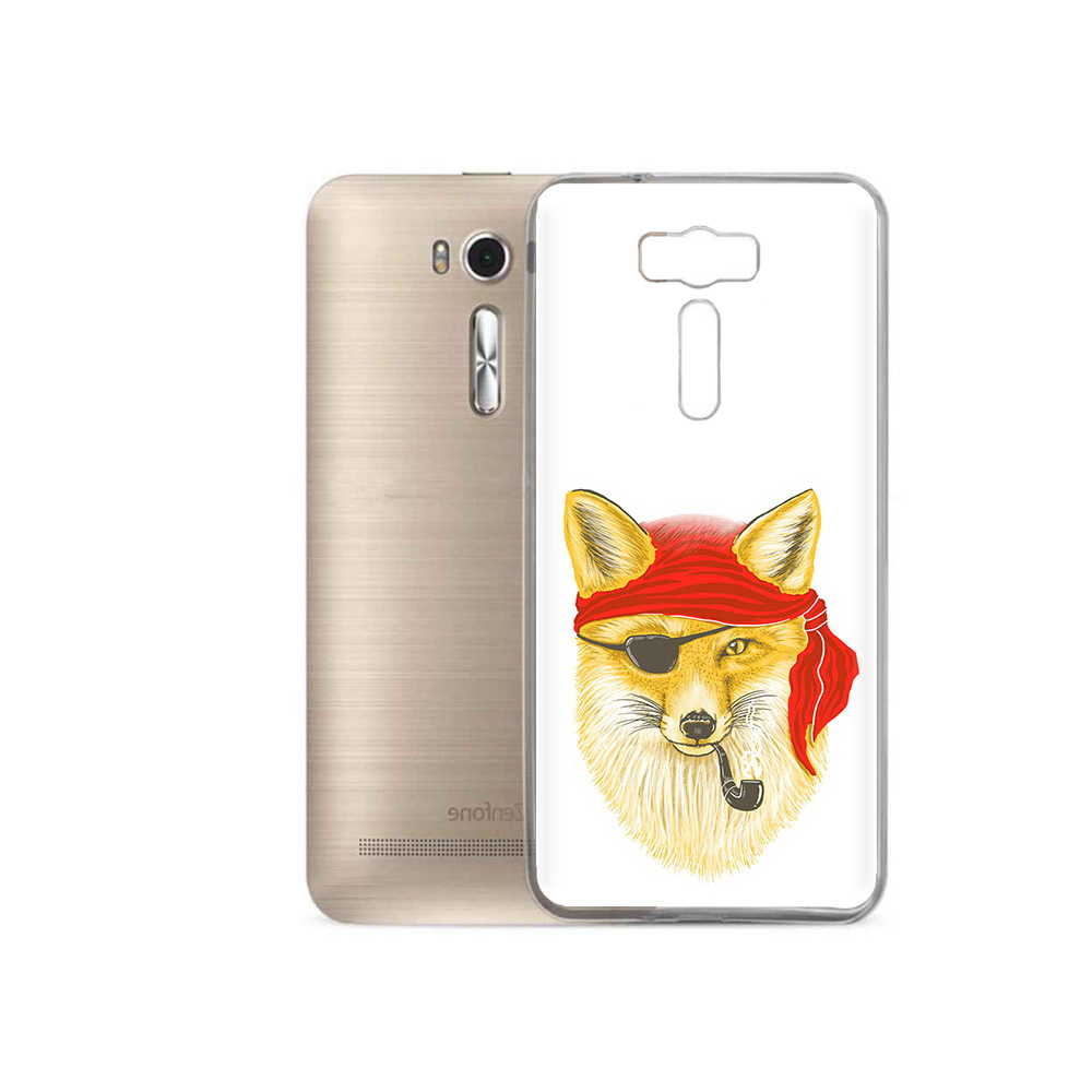 

Чехол MyPads Tocco для Asus ZenFone 2 Laser (ZE500KL) лиса-пират, Прозрачный, Tocco