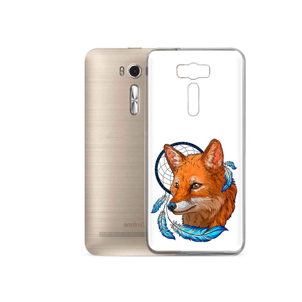 

Чехол MyPads Tocco для Asus ZenFone 2 Laser (ZE500KL) лиса и ловец снов, Прозрачный, Tocco