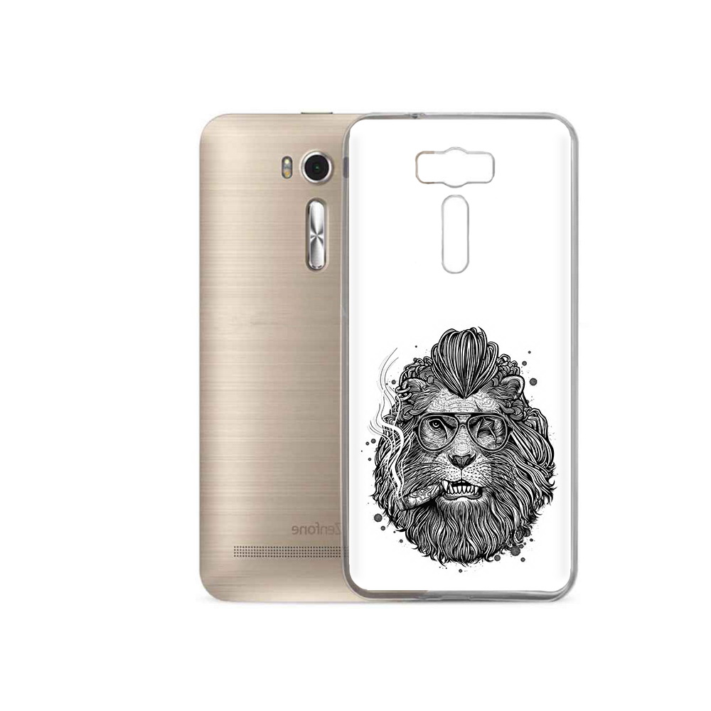 

Чехол MyPads Tocco для Asus ZenFone 2 Laser (ZE500KL) курящий лев, Прозрачный, Tocco
