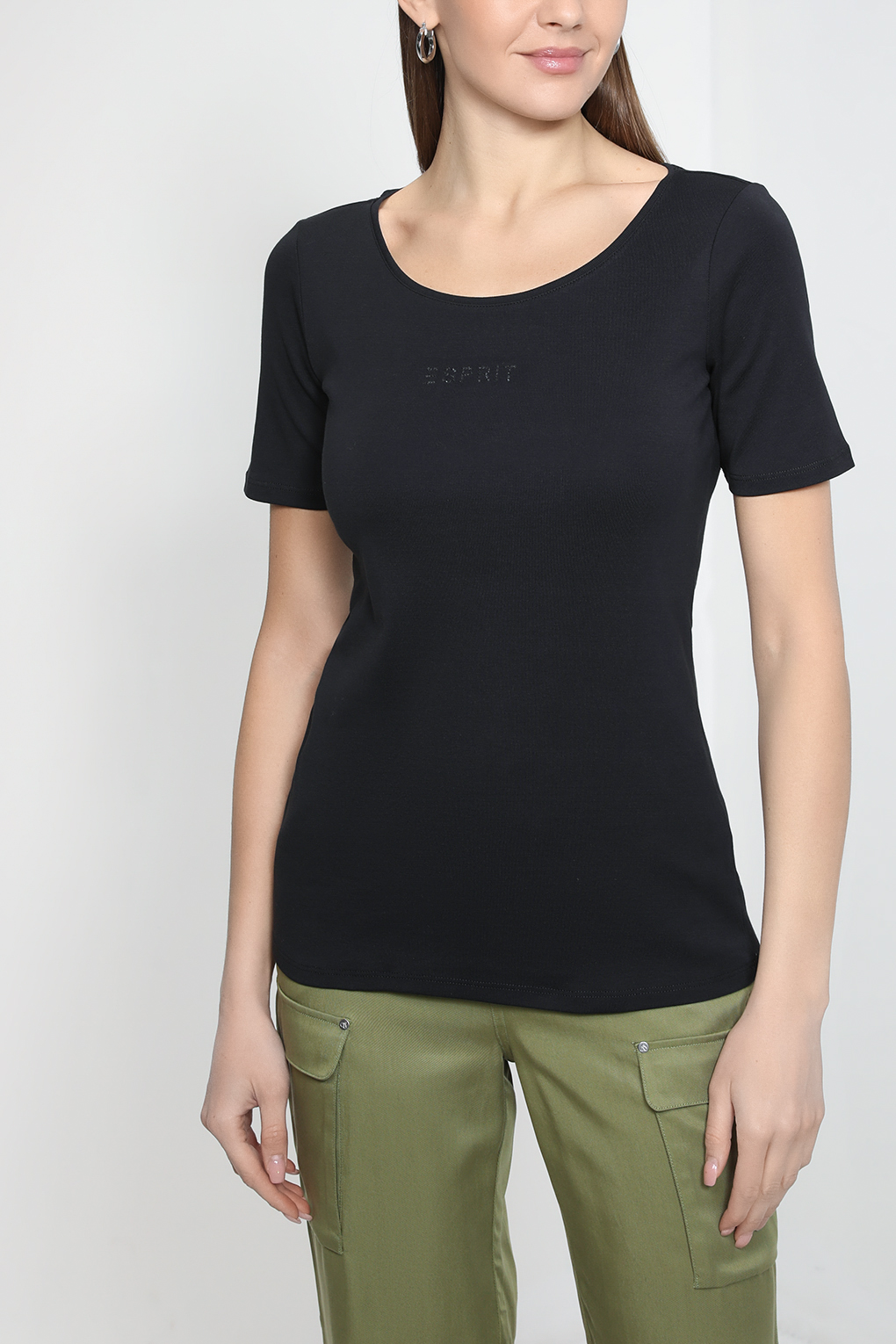 

Футболка женская Esprit Casual 992EE1K379 черная XS, Черный, 992EE1K379