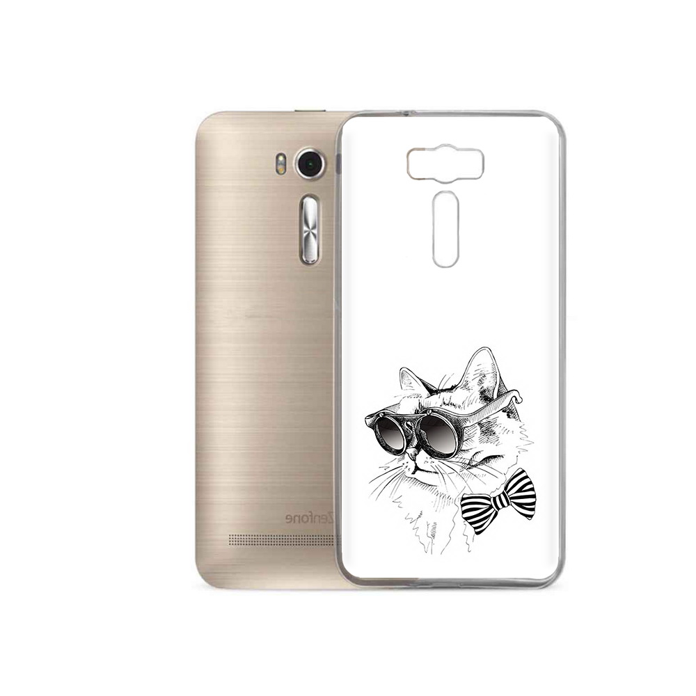

Чехол MyPads Tocco для Asus ZenFone 2 Laser (ZE500KL) крутая кошка в очках, Прозрачный, Tocco