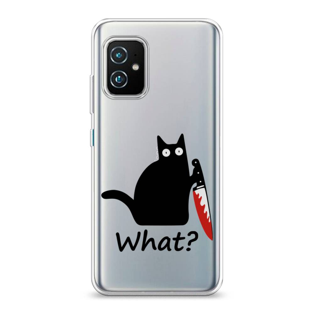 

Чехол на Asus ZenFone 8 "Котик с ножом", Черный;красный, 44450-6