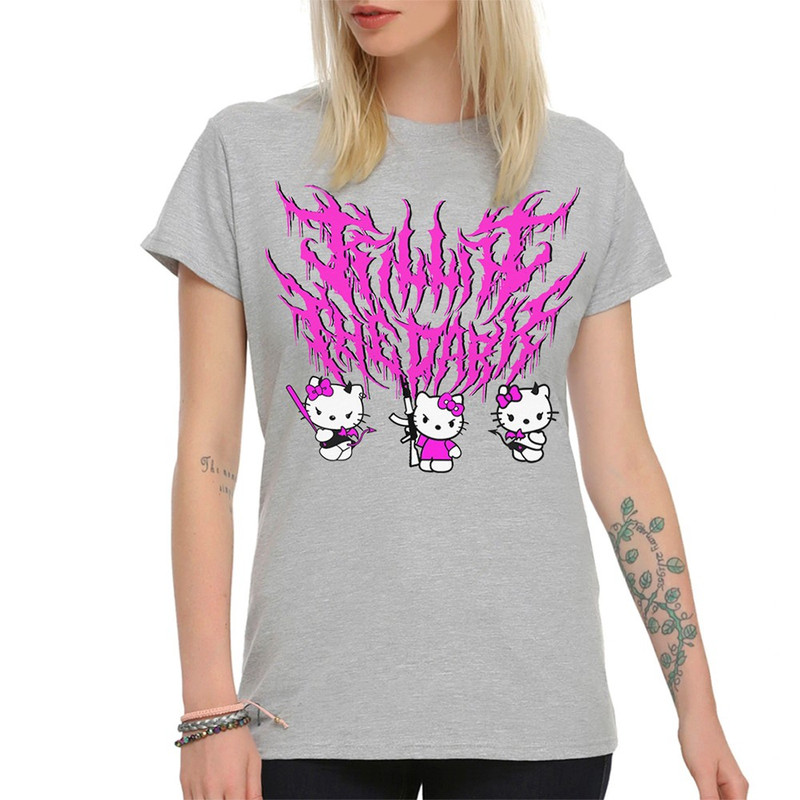 

Футболка женская Dream Shirts Hello Kitty Хелло 1 серая L, Hello Kitty Хелло 1