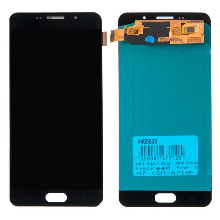 

Дисплей в сборе с тачскрином для Samsung Galaxy A7 (SM-A710F) чёрный (2016) AMOLED, PD-455633
