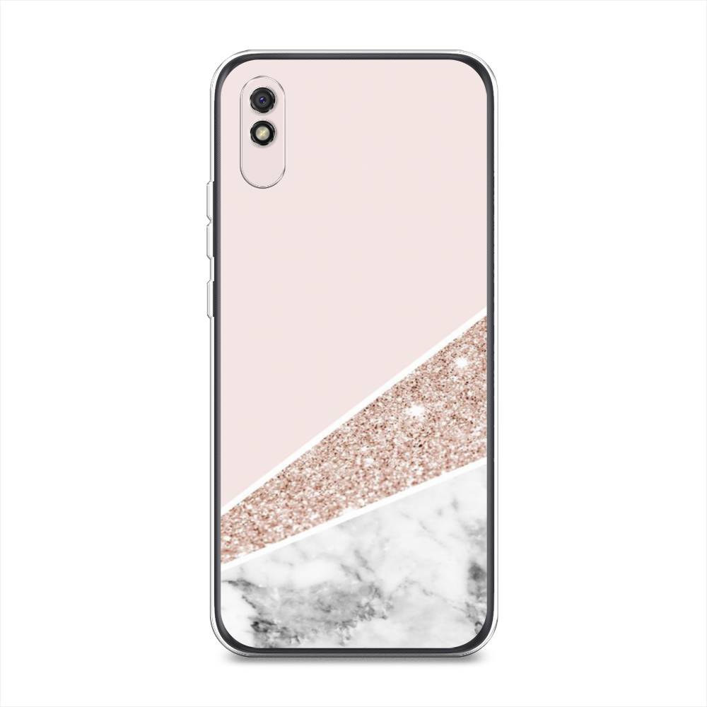 

Чехол для Xiaomi Redmi 9A "Блестящий розовый мрамор", 38950-3