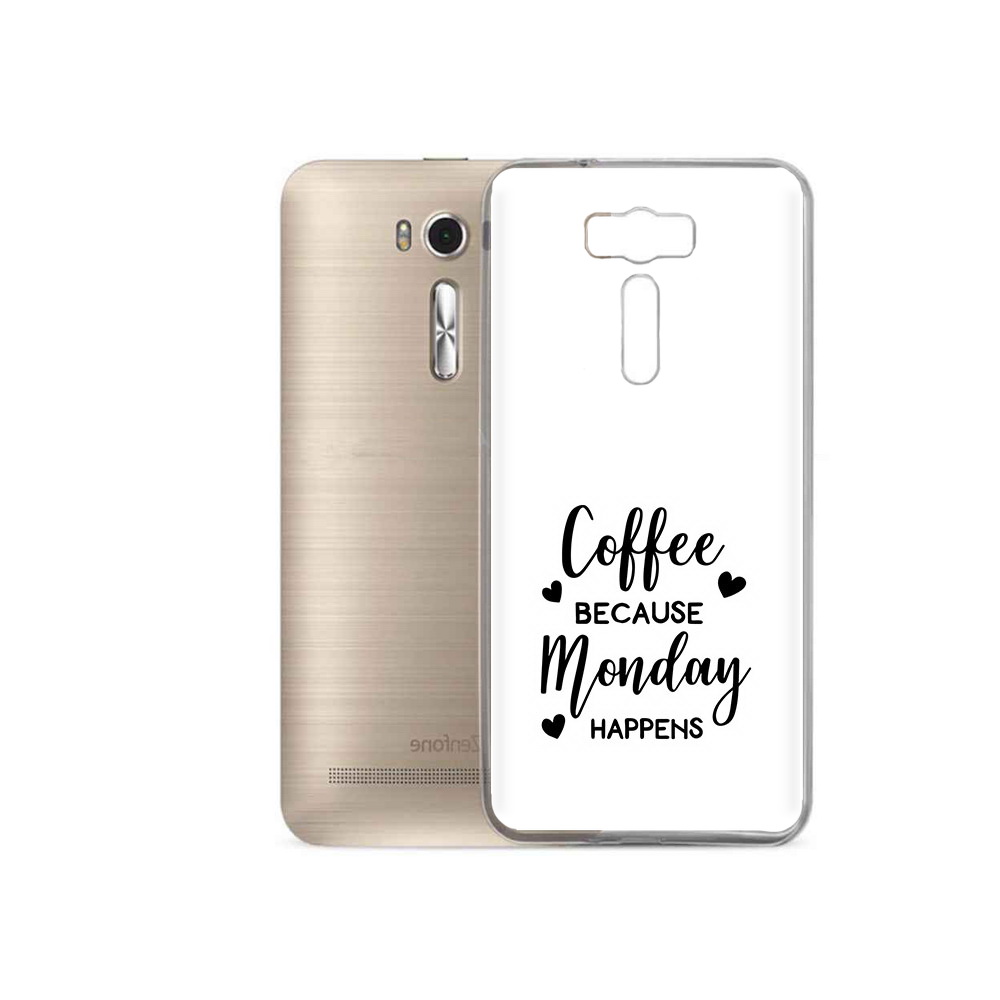 

Чехол MyPads Tocco для Asus ZenFone 2 Laser (ZE500KL) кофе и понедельник стал счастливым, Прозрачный, Tocco