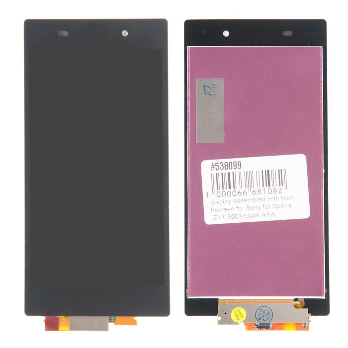 

Дисплей в сборе с тачскрином для Sony Xperia Z1 (C6903) чёрный, PD-538099