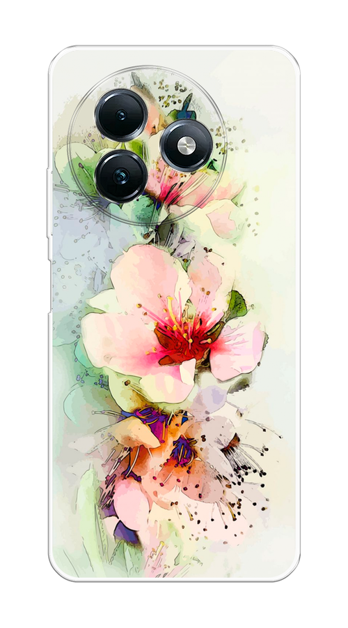 

Чехол на Itel S24 "Нежные цветы", Зеленый;розовый, 3202050-1