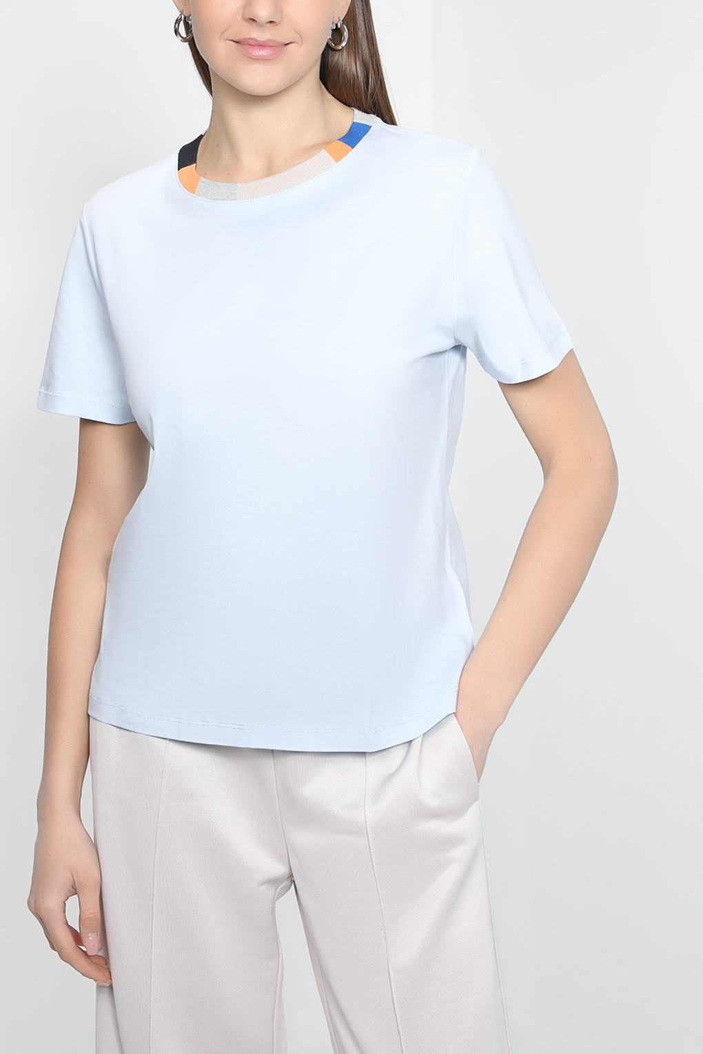 

Футболка женская Esprit Casual 013EE1K319 голубая M, Голубой, 013EE1K319