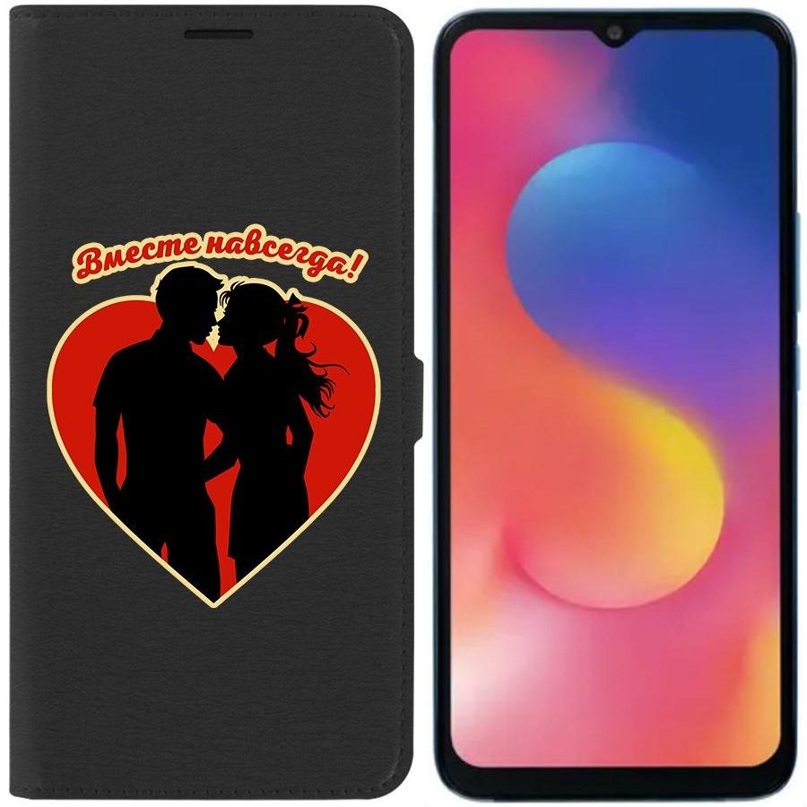 

Чехол-книжка Eco для Infinix Hot 20i Вместе навсегда (черный)