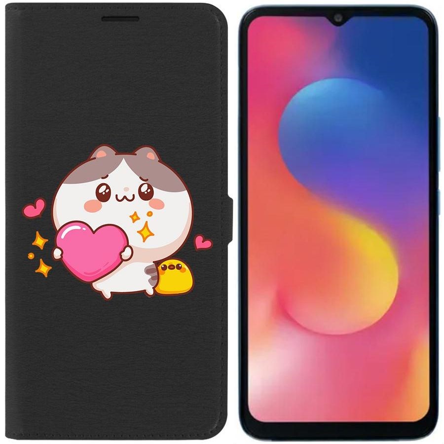 

Чехол-книжка Eco для Infinix Hot 20i Сердце для тебя (черный)