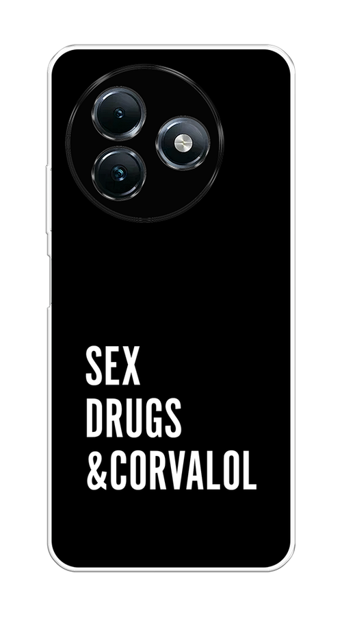 

Чехол на Itel S24 "Corvalol", Черный;серый;белый, 3202050-1