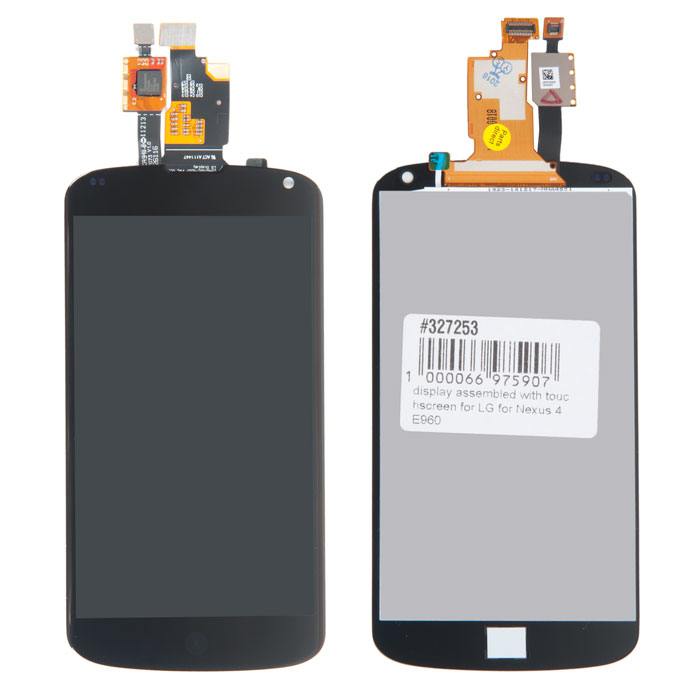 

Дисплей в сборе с тачскрином для LG для Nexus 4 E960 чёрный, PD-327253