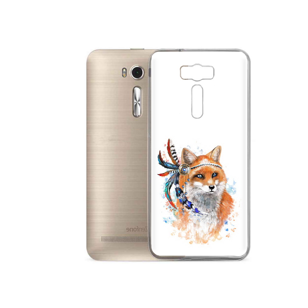 

Чехол MyPads Tocco для Asus ZenFone 2 Laser (ZE500KL) инду лиса, Прозрачный, Tocco