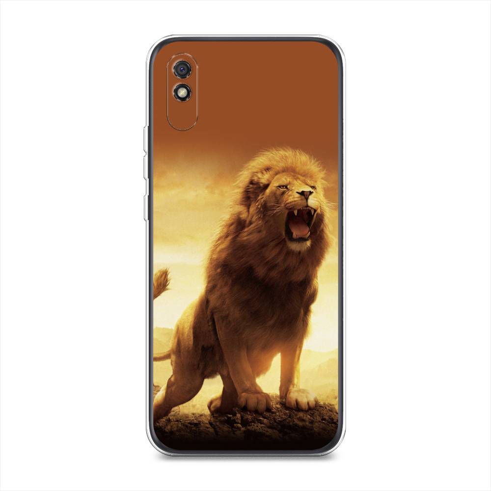 

Чехол на Xiaomi Redmi 9A "Львиный рык", Коричневый;желтый;оранжевый, 38950-1